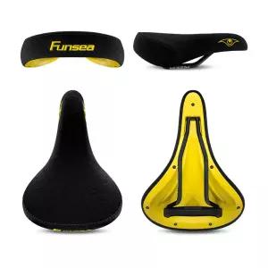 Funsea-자전거 시트 Wheelie Stunt Big BMX 크루저 안장 플란넬 8mm 레일 자수 로고 커버 Eagle Eye