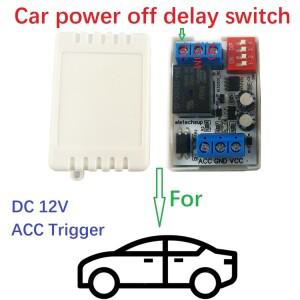 ACC 트리거 지연 전원 끄기 스위치 모듈 LED 저장 배터리 용 DC 12V 자동차 타이밍 릴레이 신 에너지 차량