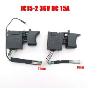무선 전기 드릴 방진 속도 제어 푸시 버튼 트리거 스위치 MOD JC15-2 36V DC 15A 9mm 11mm 리튬