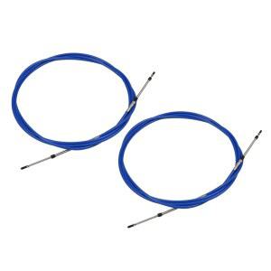 Nakkaa 33C 스로틀 시프트 제어 케이블, 아웃보드 엔진 보트 모터 스티어링 시스템 블루(2PC 13FT)와 호환됨