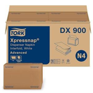 TORK XPRESSNAP 화이트 디스펜서 냅킨 N4 고급 DX900 디스펜싱용 인터폴드 1겹 12팩 6000개 위생 500개
