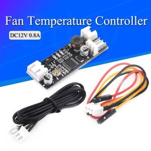 12V 0.8A DC PWM 2-3 단일 와이어 팬 온도 제어 속도 컨트롤러 섀시 컴퓨터 소음 감소 모듈 NTC B50K 3950