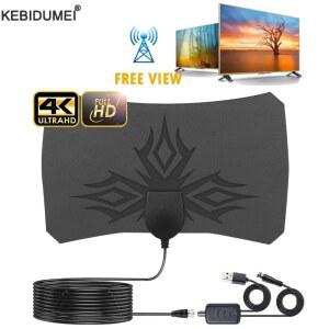 UHD안테나 TV 실내 지상파 수신기 4K 고이득 HD 디지털 안테나 부스터 플랫 DTV 5000마일 박스