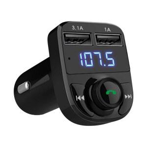 핸즈프리 통화 차량용 충전기 무선 블루투스 HTC 등과 수신기 음악 듀얼 USB 어댑터 삼성 MP3 모든 호환 포트 갤럭시 FM 송신기 스마트폰 스테레오 LG 라디오