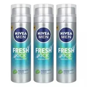 니베아 맨 프레시 킥 쉐이빙 폼 200ml x 3개 면도 크림