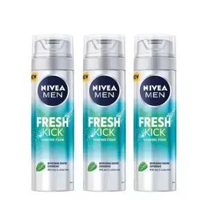 니베아 맨 프레시 킥 쉐이빙 폼 면도크림 200ml x 3개