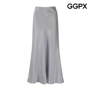 GGPX 새틴 롱 플레어 패턴 스커트 GQ4SK021F 410532