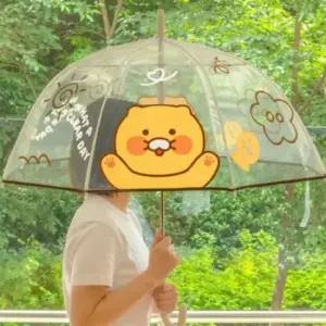 투명 돔형 캐릭터 우산 장마철 비닐 장우산 57cm 1P 자동장우산 투명장우산 튼튼한장우산