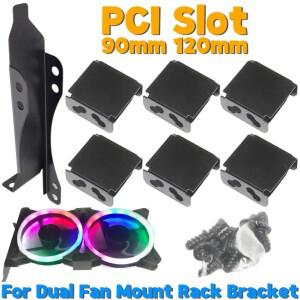 그래픽 카드 쿨러 듀얼 팬 마운트 랙 90mm 120mm 팬용 PCI 슬롯 브래킷