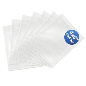 메트로닉 수축 랩백 4x6 인치 500개, 포장 비누, 목욕 폭탄, 화장품, 양초, 작은 선물, 병, 홈메이드 DIY용 투명 PVC