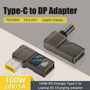 PD100W Type-C-DC 플러그 변환기 USB C-DC 노트북 충전 어댑터 lenovo호환 Thinkplus hp 호환 dell호환 용