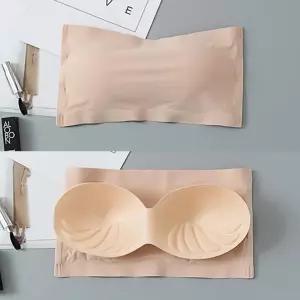 탈부착가능 오프숄더 어깨끈없는 튜브탑 패드