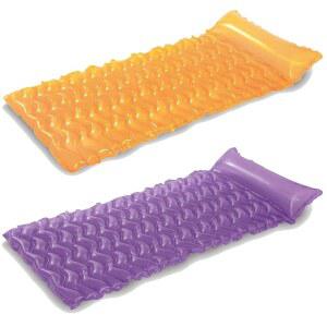 Intex - 토트-N-플로트 웨이브 팽창식 에어 매트, (90인치 X 34인치), (색상은 다를 수 있습니다), (2팩)