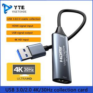 캡쳐보드 YIGETOHDE USB3 02 1080 HDMI 스위치 비디오 캡처 호환 30HZ 게임 방송 레코드 카드 4K 그래버