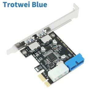 USB3 PCI 익스프레스 어댑터  e to 3.0 20 핀 컨버터 컨트롤러  x1 3 0 2 포트 확장 카드