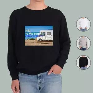 맨투맨 전색상 캠핑카 여름 휴가 캐러밴 b 디자인티
