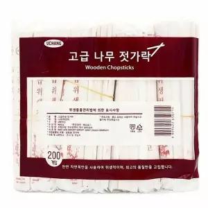 배달음식 소풍 야외 일회용 위생 나무젓가락 200개입