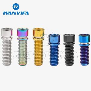 Wanyifa-티타늄 Ti 알렌 소형 헤드 볼트 M8x 20 25mm 나사  BMX 자전거 스템 와셔 포함