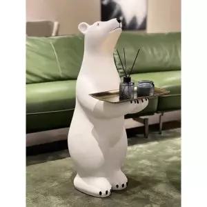 대형 북극곰 트레이 차키 보관 매장 사이드테이블 현관 쟁반