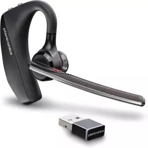 Plantronics - Voyager 5200 UC 폴리 블루투스 싱글 이어 모노럴 헤드셋 PC 및/또는 Mac에 연결할 수 있는