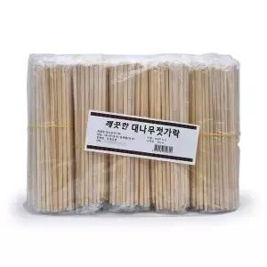 깨끗한 대나무 젓가락 500p 일회용 고급 캠핑 젓가락