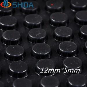 미끄럼 방지 실리콘 가구 범퍼 패드  3M  자동 접착 투명/검정 128 개  12mm x 5mm  평평한 고무 발 충격