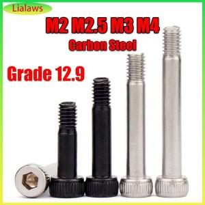 M2M2.5M3M4 알렌 캡 헤드 스크류 볼트 12.9등급 니켈 도금/블랙 부분 나사산 육각 소켓 DIY용 숄더