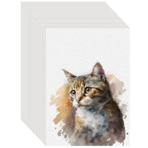 100PCS 5X7 수채화 종이 벌크 140파운드 300G 콜드 프레스 두꺼운 패드 그림 마커 구아슈를 위한 흰색 아트 종이 텍스처 시트