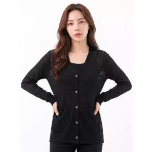 샤트렌 90사이즈 블랙 브이넥 가디건 HCBMSW801 409824