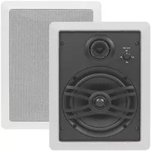 맞춤형 설치용 야마하 NS-IW470 3방향 인월 스피커(화이트 페어) 6인치