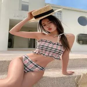 수피 여친 비치웨어 바캉스룩 수영복 삼각분체 튜브탑 로우탑 JEN1
