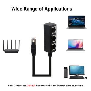 RJ45 케이블 스플리터 컨버터 1개 수컷 입력에서 4개 암컷 출력 1대2 LAN 이더넷 네트워크 CAT7 연장 어댑