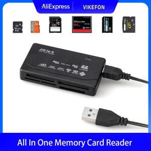 CF카드리더기 올인원 메모리 카드 M2 XD CF USB MMC 리더 외장 MP3 카드리더 SDHC SD 미니 카메라용 디지털
