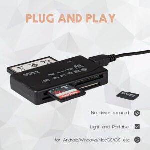 CF카드리더기 MP3용 리더기 디지털 MINI USB CF 카메라 XD 카드 M2 SDHC 일체형 MMC SD 외장형 메모리