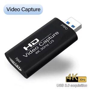 캡쳐보드 4K 30HZ HDMIUSB 카메라 캡처 카드 노트북 DVD 게임 그래버 비디오 녹화