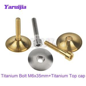 Yaruijia 티타늄 볼트  자전거 CNC 헤드셋 탑 캡  M6x35mm  1 1/8 인치 캡