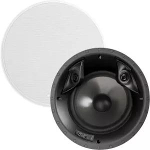 Polk 오디오 80F/X-RT 인실링 양방향 원형 서라운드 사운드 스피커 - 8인치 우퍼 듀얼 3/4인치 트위터