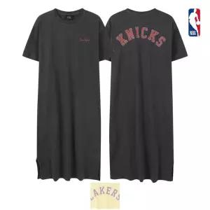 엔비에이 NBA 여성 루즈핏 백 레터링 여름 롱 반팔원피스 N262TO720P 465248