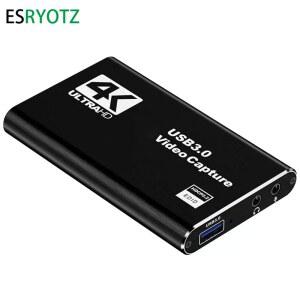 캡쳐보드 게임 OBS PC에 갖춘 4K 카드 비디오 캡처 오디오 HD 60FPS를 루프 출력 마이크 1080P 적합한