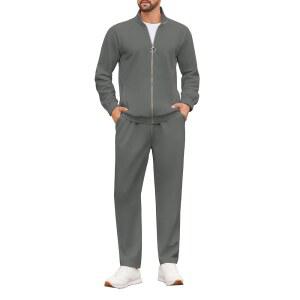 COOFANDY 남성용 2피스 운동복 캐주얼 트레이닝복 세트 지퍼 조깅