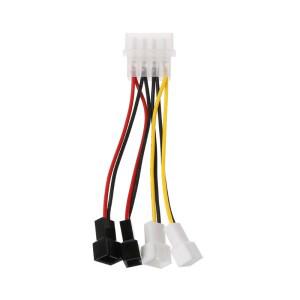 IDE Molex to 3 핀 선풍기 어댑터  PC 4 PWM 스플리터 슬리브 편조 케이블  컴퓨터