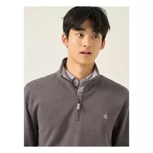 [빈폴멘] 클래식 니크라이트 하프집업 티셔츠 브라운 (BC5941C21D)