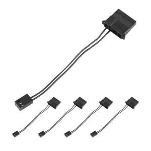 컴퓨터 PC 냉각 컨버터 케이블  IDE-3 핀 선풍기 전원 몰렉스 D 플러그-3 커넥터  5 개