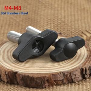 M4~M8 304 스테인레스 스틸 수동 조이는 핸들 볼트 Z-핸들 베이클라이트 핸드 손잡이 기계적으로 조절 가능