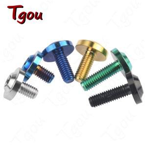 Tgou 티타늄 볼트 M6x10 15 20 25mm Torx T30 자전거 바이크 오토바이 자동차 사이클링 패스너 용 플럼 헤