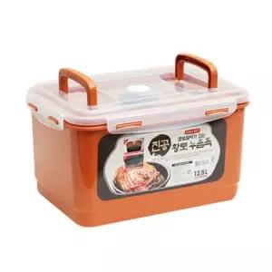 진공 황토 김치통 12.5L 1P 참숯 누름독 밀폐용기 김장용기