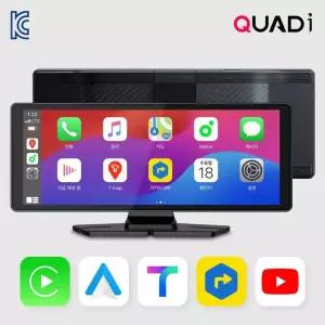쿼드아이 C10N(기본형)+실외 후방카메라+대시보드 거치대 차량 무선 안드로이드 오토 카플레이