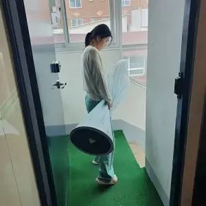 고품질 데이지 선풍기 풀커버 덮개 블루 선풍기커버 선풍기카바 선풍기덮개 선풍기소품 선풍기용품 WFO2D1
