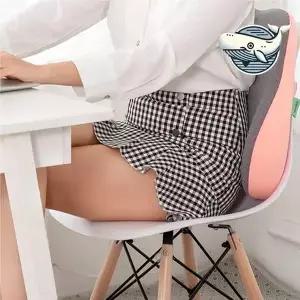 [콩심팥심]사무실 자동차 허리받침 등받이 방석 감싸기 사무실허리쿠션