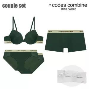 매장정품 CODES COMBINE 코데즈컴바인 베이직 딥그린[몰드브라팬티2드로즈] 커플속옷세트 (CEWBRBPDR961DGR